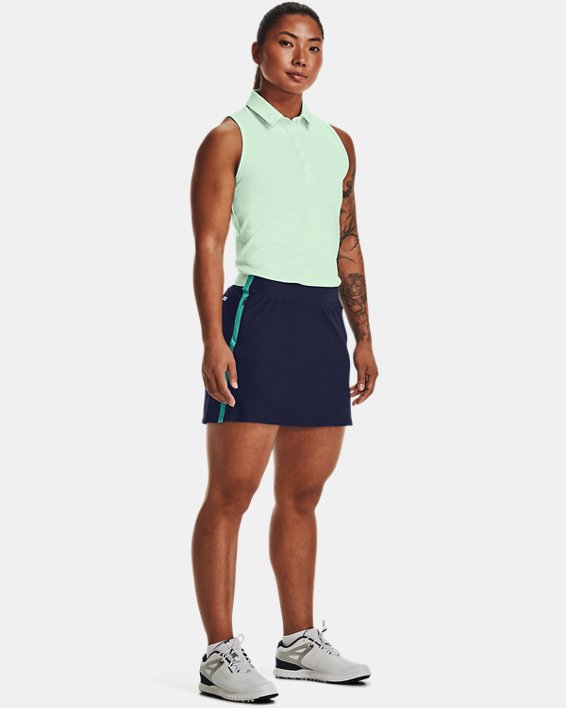 Damen UA Zinger Poloshirt, ärmellos, Green, pdpMainDesktop image number 2